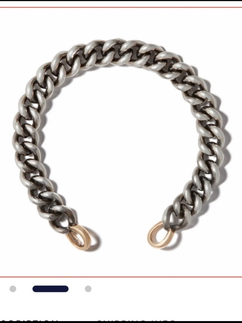 Marla Aaron mini mega silver Curb Chain BRACELET ONLY